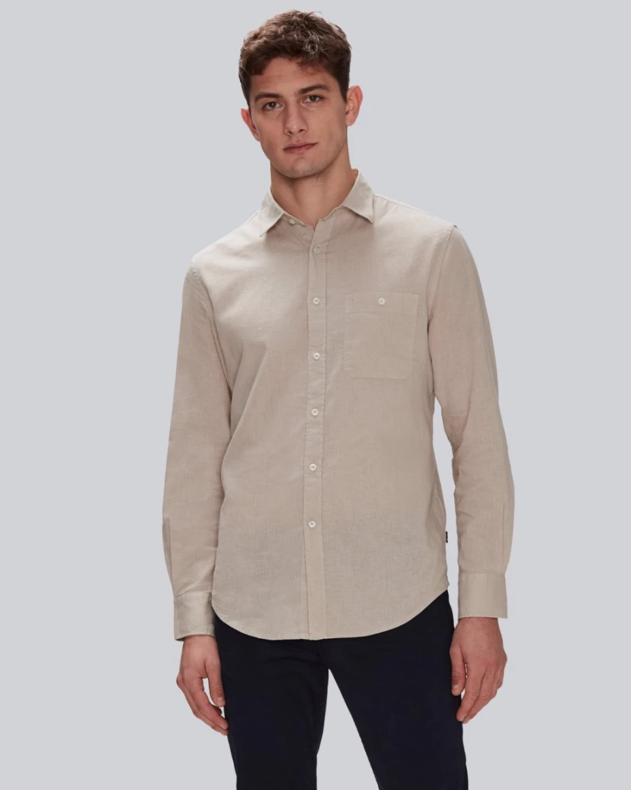 7 For All Mankind Men's Sesame One Pocket Button Up Shirt