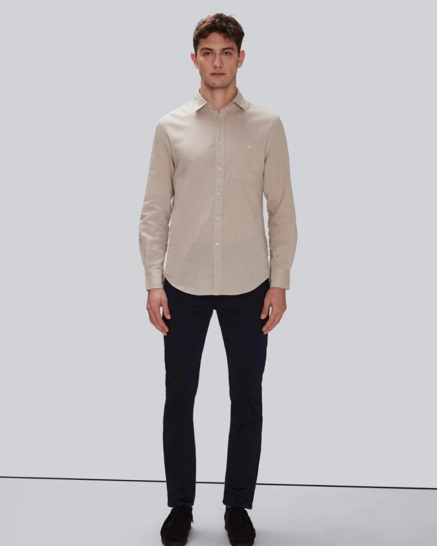 7 For All Mankind Men's Sesame One Pocket Button Up Shirt