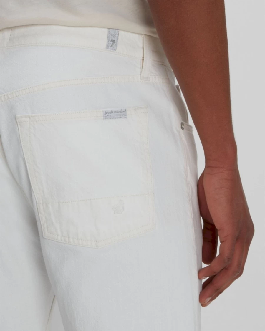 7 For All Mankind Men's Straight In Tropea White Jeans