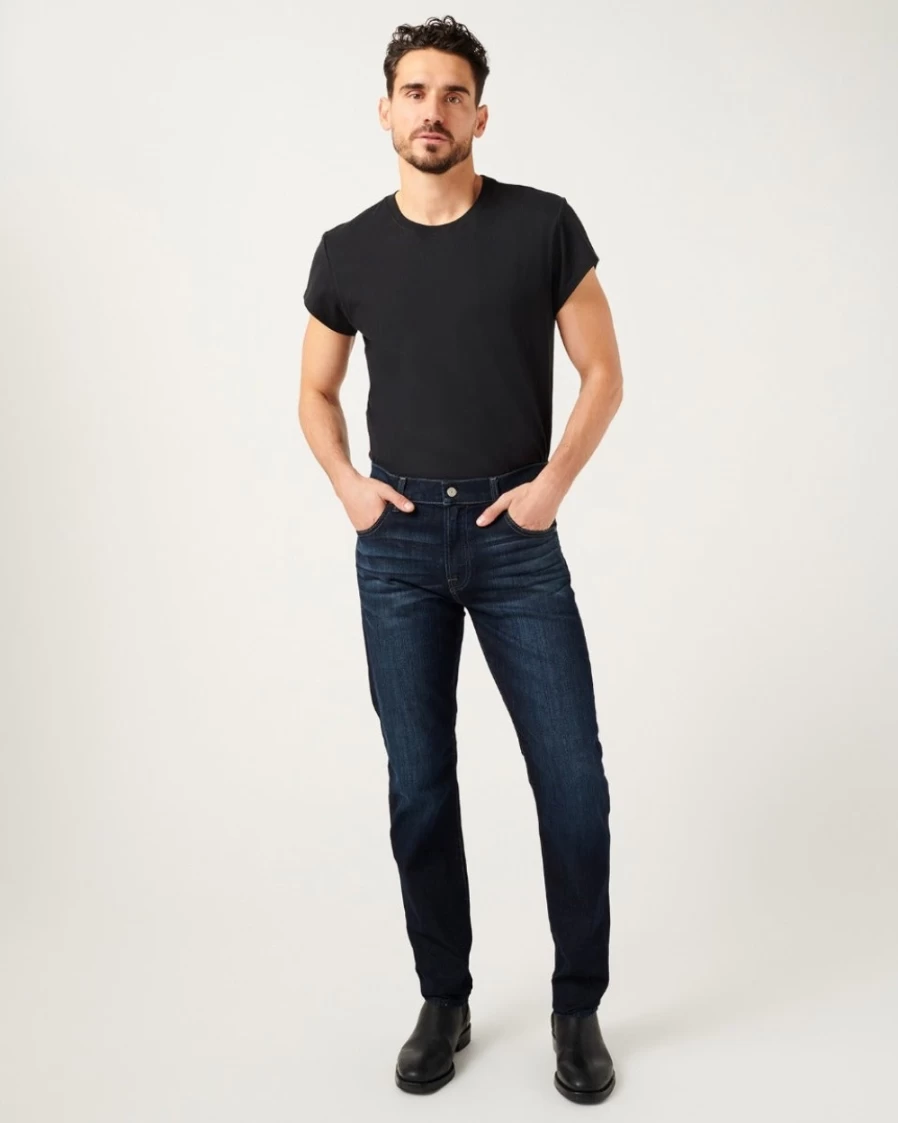 7 For All Mankind Men's Luxe Performance Paxtyn Skinny Jeans in Los Angeles Dark Wash