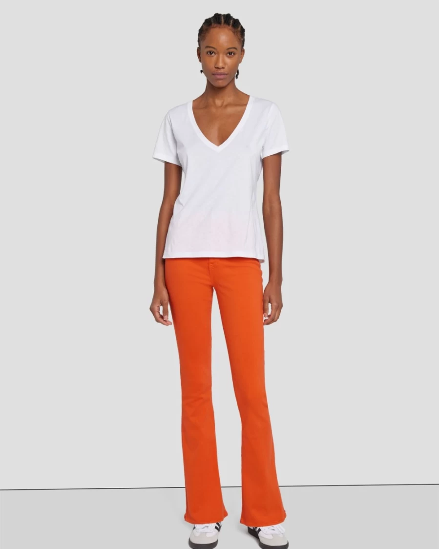 7 For All Mankind Women's Tailorless No Filter Uhr Skinny Bootcut Jeans in Koi Wash