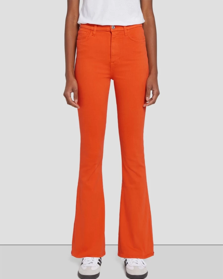 7 For All Mankind Women's Tailorless No Filter Uhr Skinny Bootcut Jeans in Koi Wash