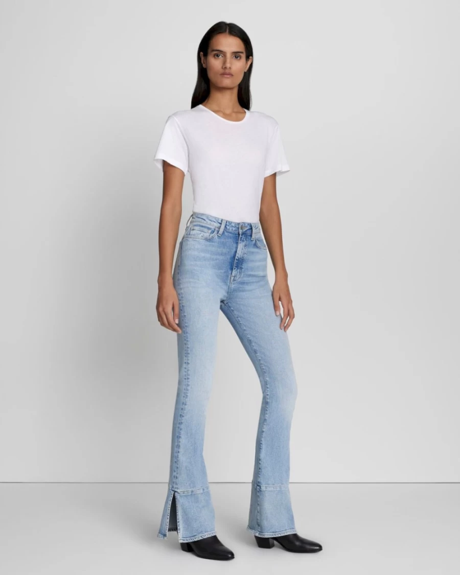 7 For All Mankind Women's Tailorless Skinny Bootcut Jeans in Merton Wash