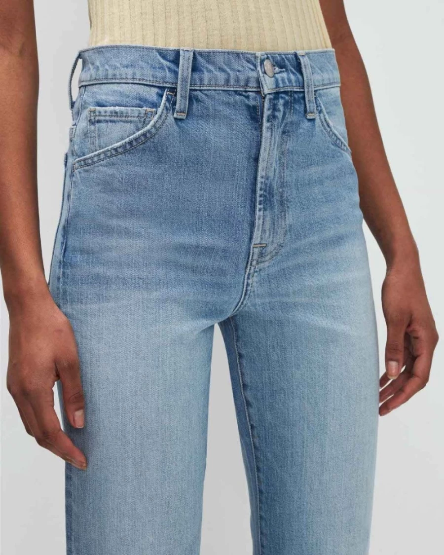 7 For All Mankind Women's Floral Print Denim Bootcut Jeans - Beauty Denim Easy Boot Fit