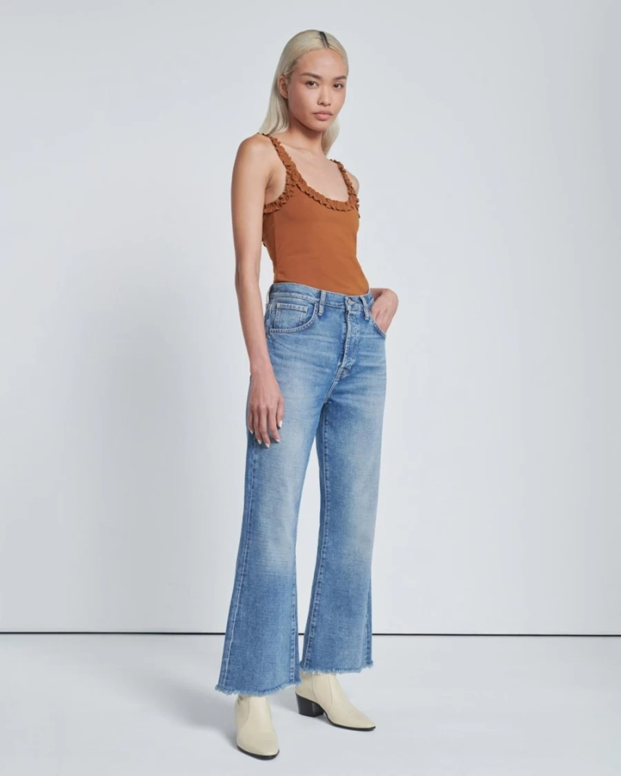 7 For All Mankind Women's Easy Boy Bootcut Jeans in Teaparty Wash