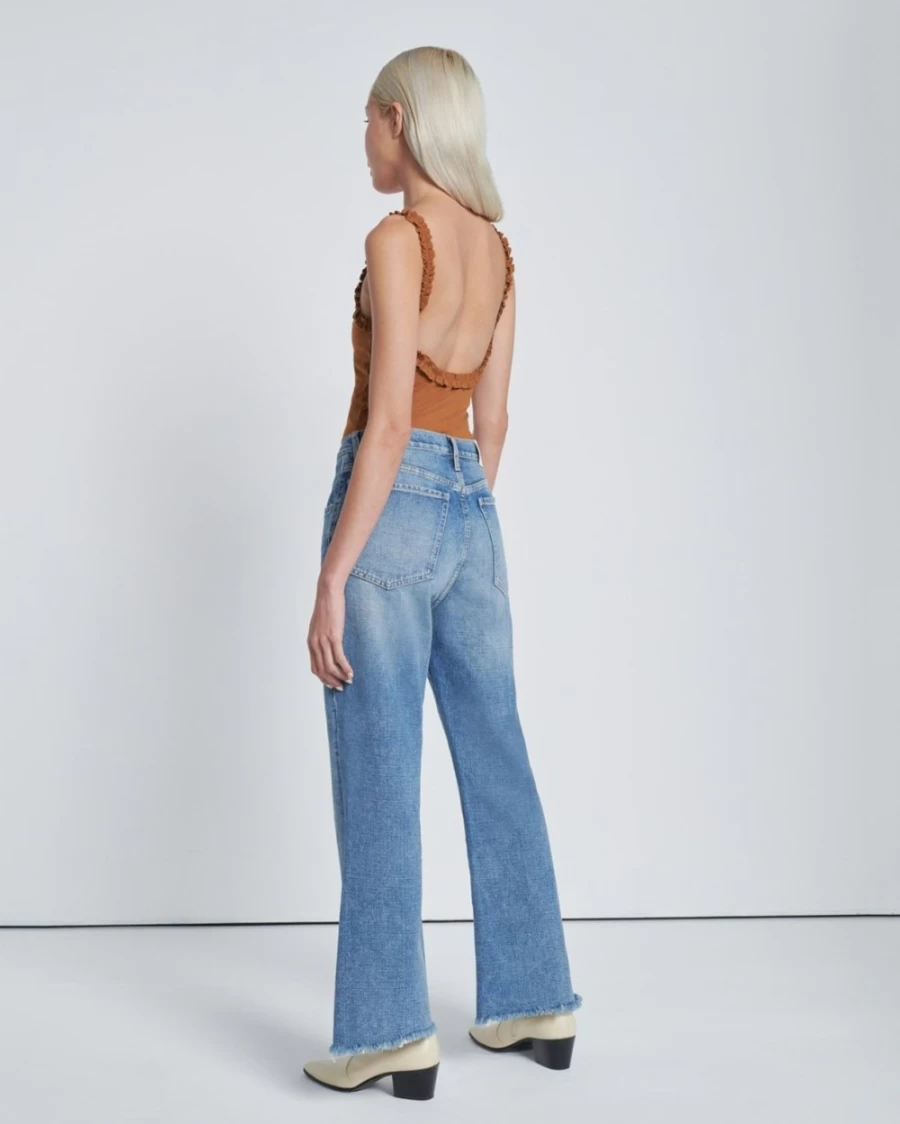 7 For All Mankind Women's Easy Boy Bootcut Jeans in Teaparty Wash