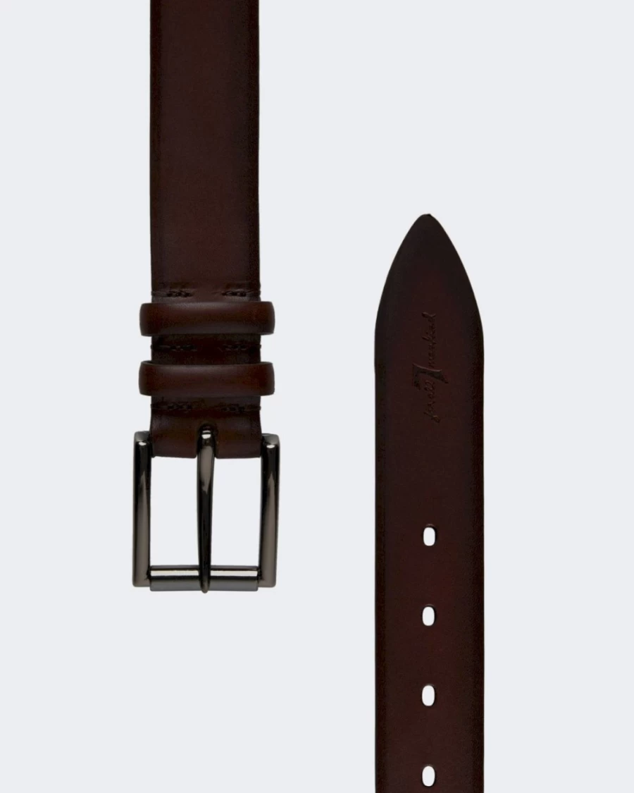 7 For All Mankind Men's Classic Brown Leather Belt - Timeless Style & Durability