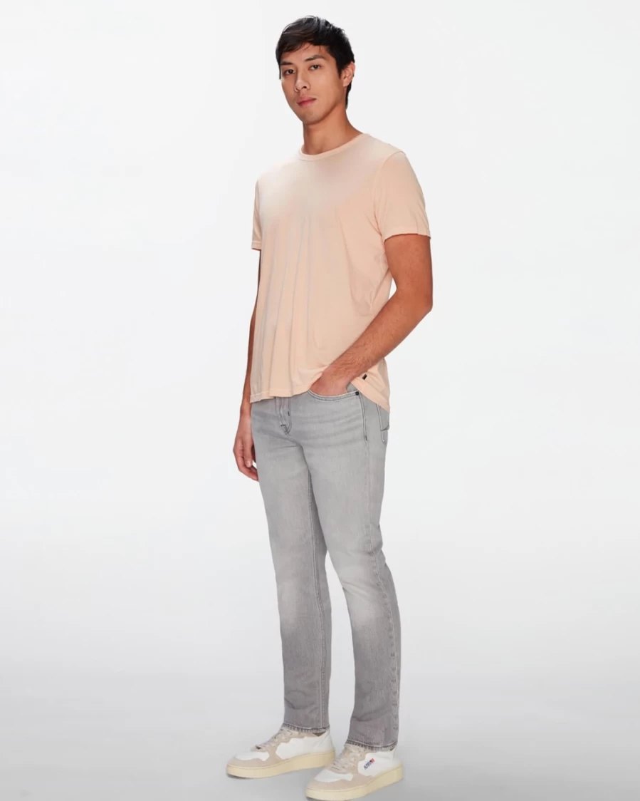 7 For All Mankind Men's Lightweight Tangerine Cotton T-Shirt