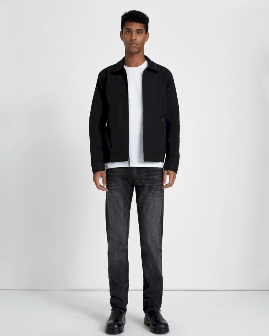 7 For All Mankind Men's Barracuda Black Jacket