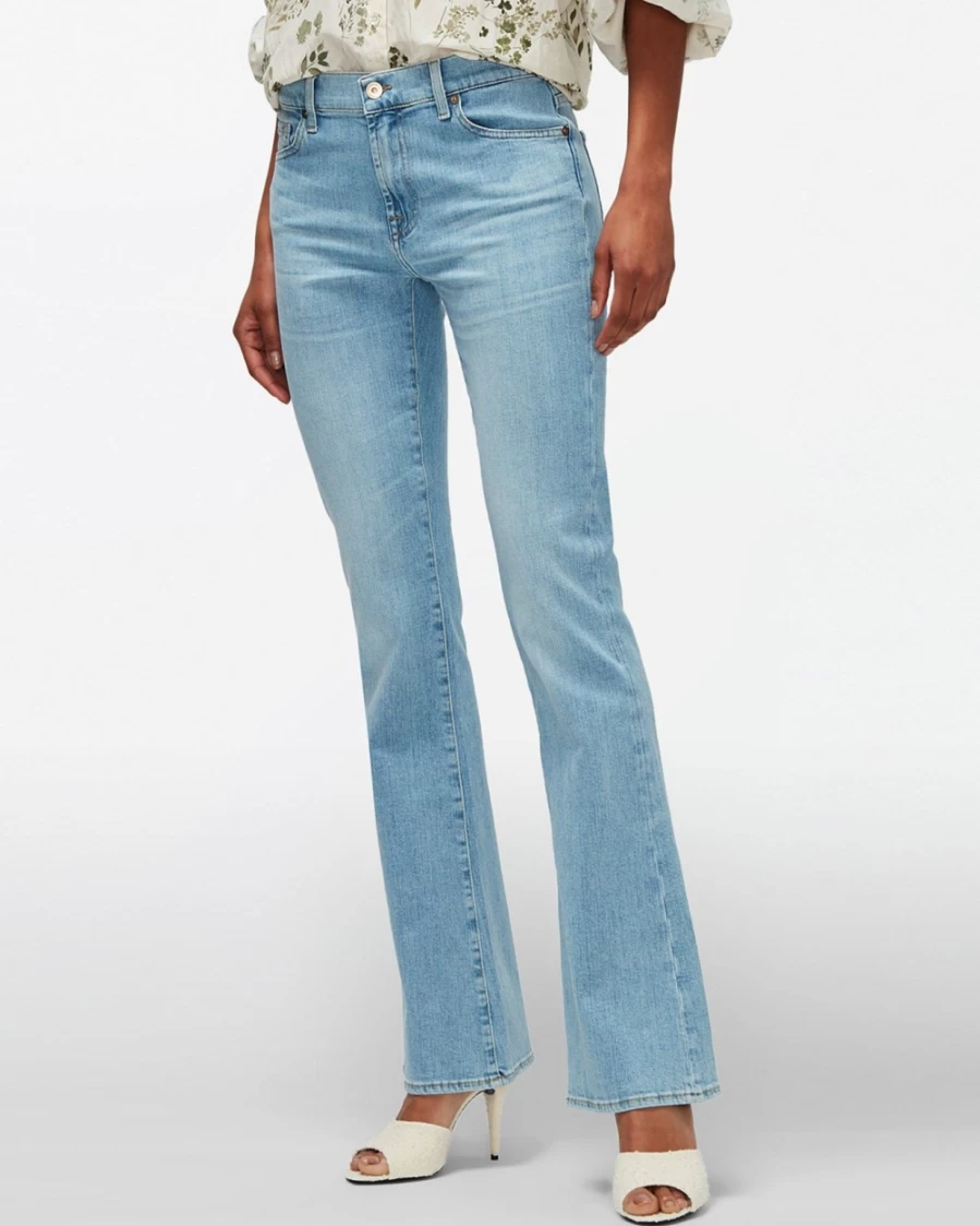 7 For All Mankind Women's Slim Illusion Bootcut Jeans - Playbook Wash