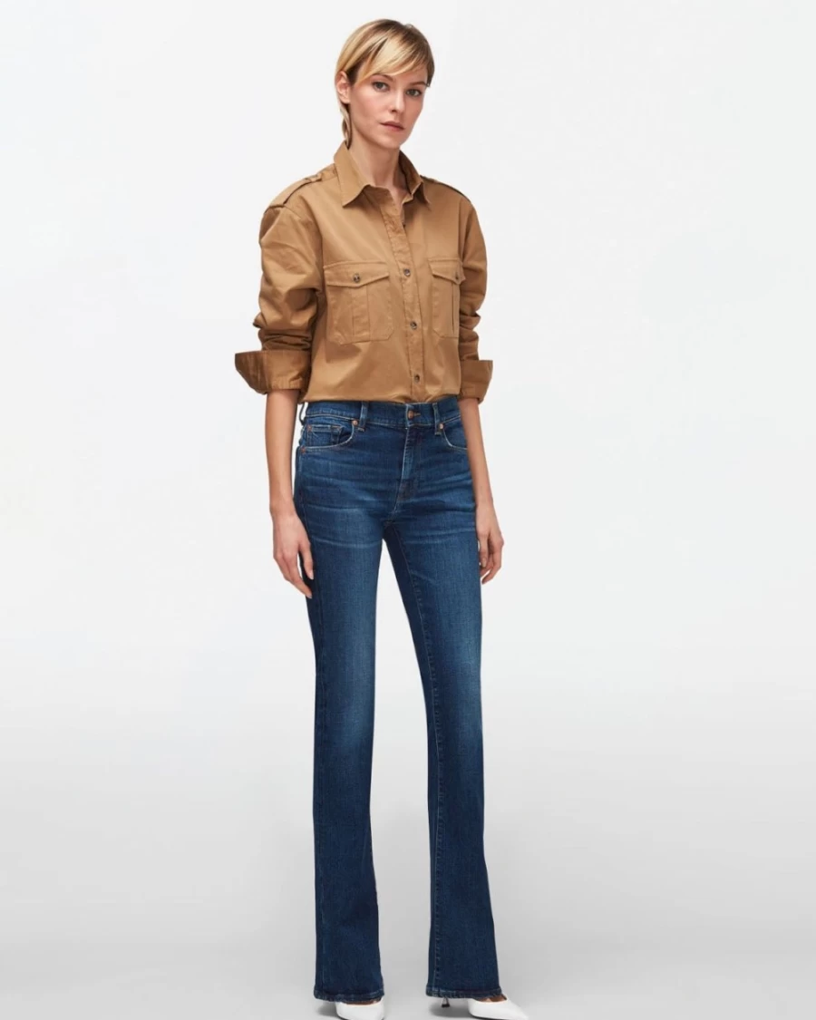 7 For All Mankind Women's Slim Illusion Highline Bootcut Jeans