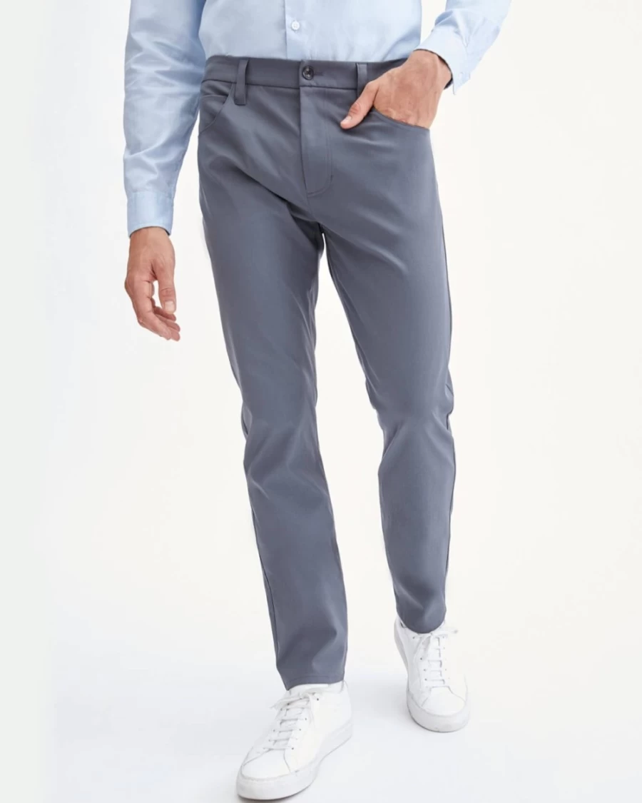 7 For All Mankind Men's Tech Series Adrien 5-Pocket Charcoal Jeans