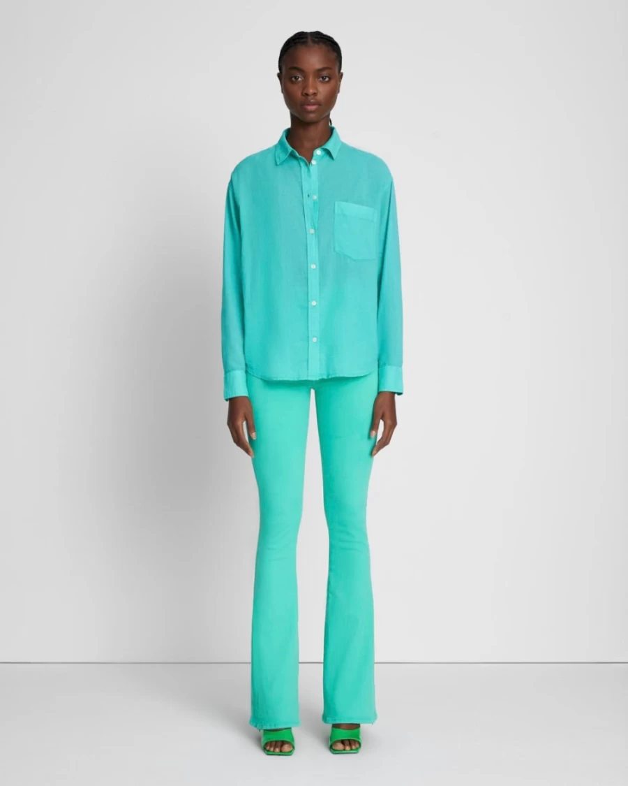 7 For All Mankind Women's Classic Atlantis Button-Up Shirt