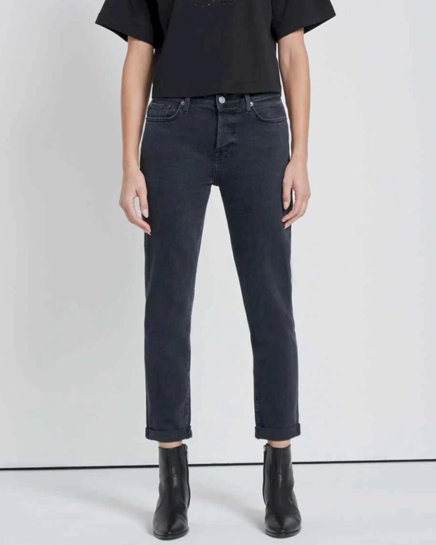 7 For All Mankind Women's Luxe Vintage Josefina Distressed Denim Jeans in Light Wash