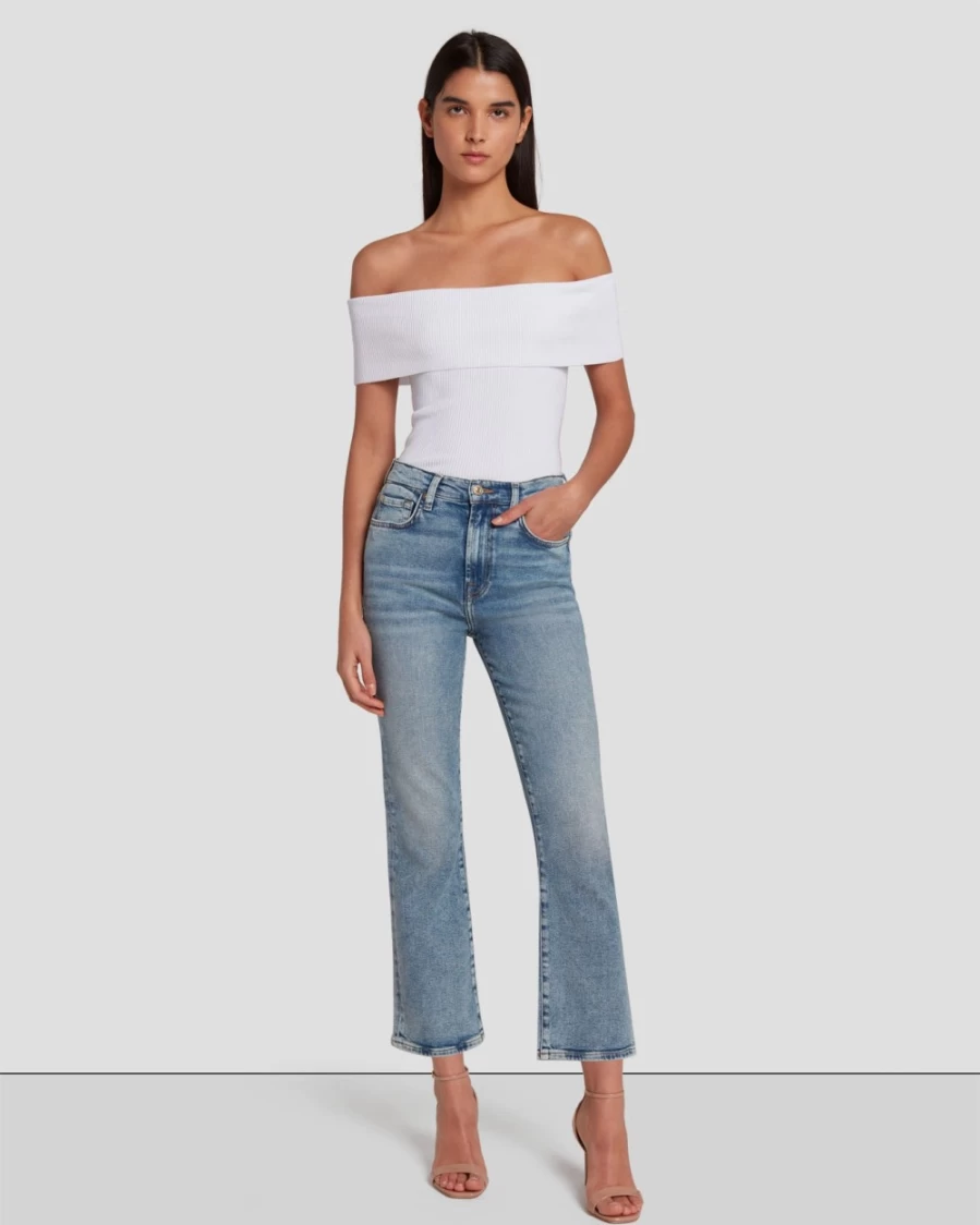 7 For All Mankind Women's Luxe Vintage High Waist Slim Bootcut Jeans - Self Made Denim