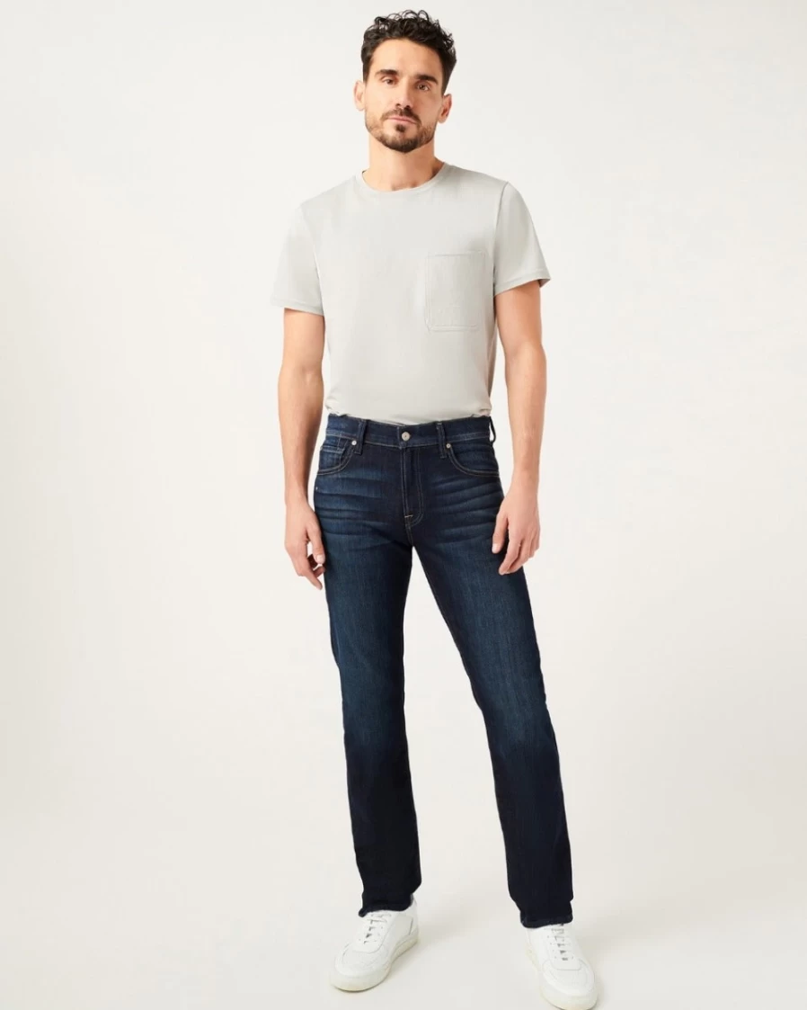 7 For All Mankind Men's Luxe Performance Slim Fit Jeans in Dark Wash - Los Angeles Style
