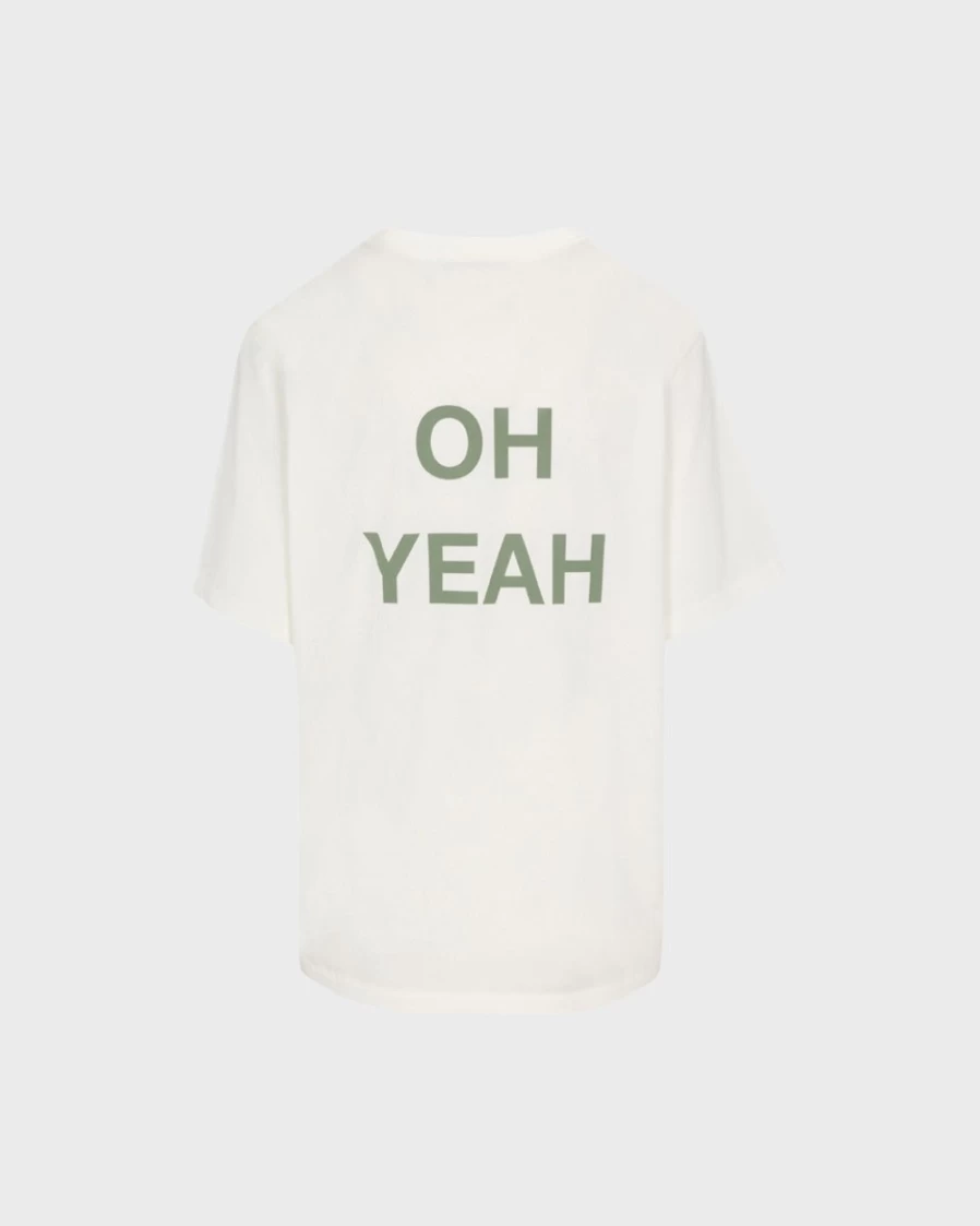7 For All Mankind Women's Wonder Graphic Tee - White Casual T-Shirt