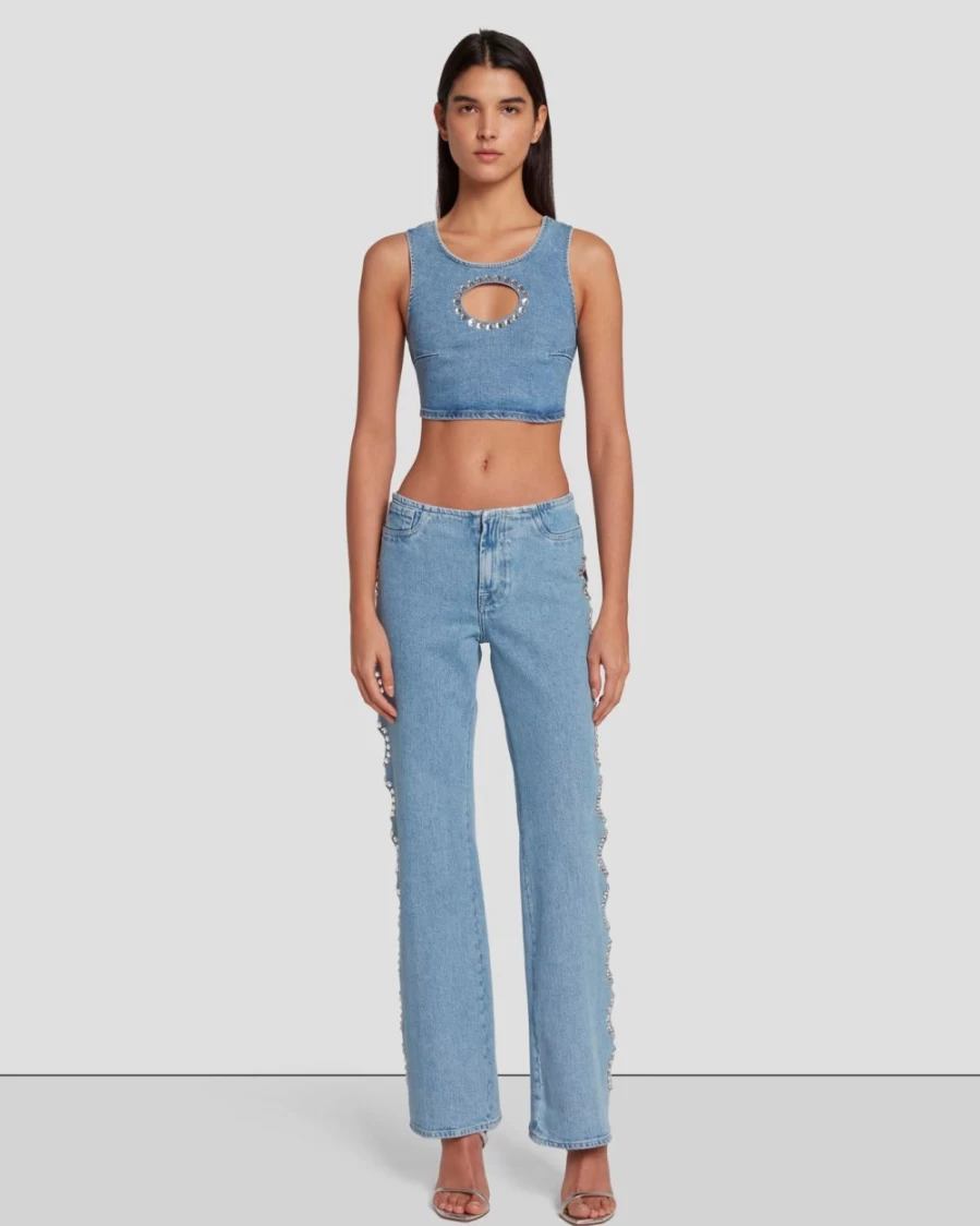 7 For All Mankind Women's Cropped Top | Vibe Collection by Adriano Goldschmied