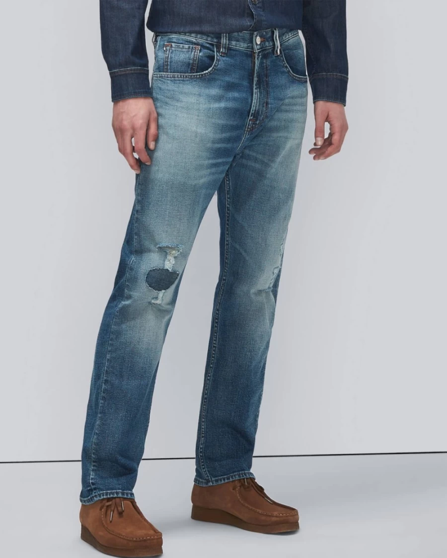 7 For All Mankind Men's Selvedge Cooper J Horizon Destroyed Jeans