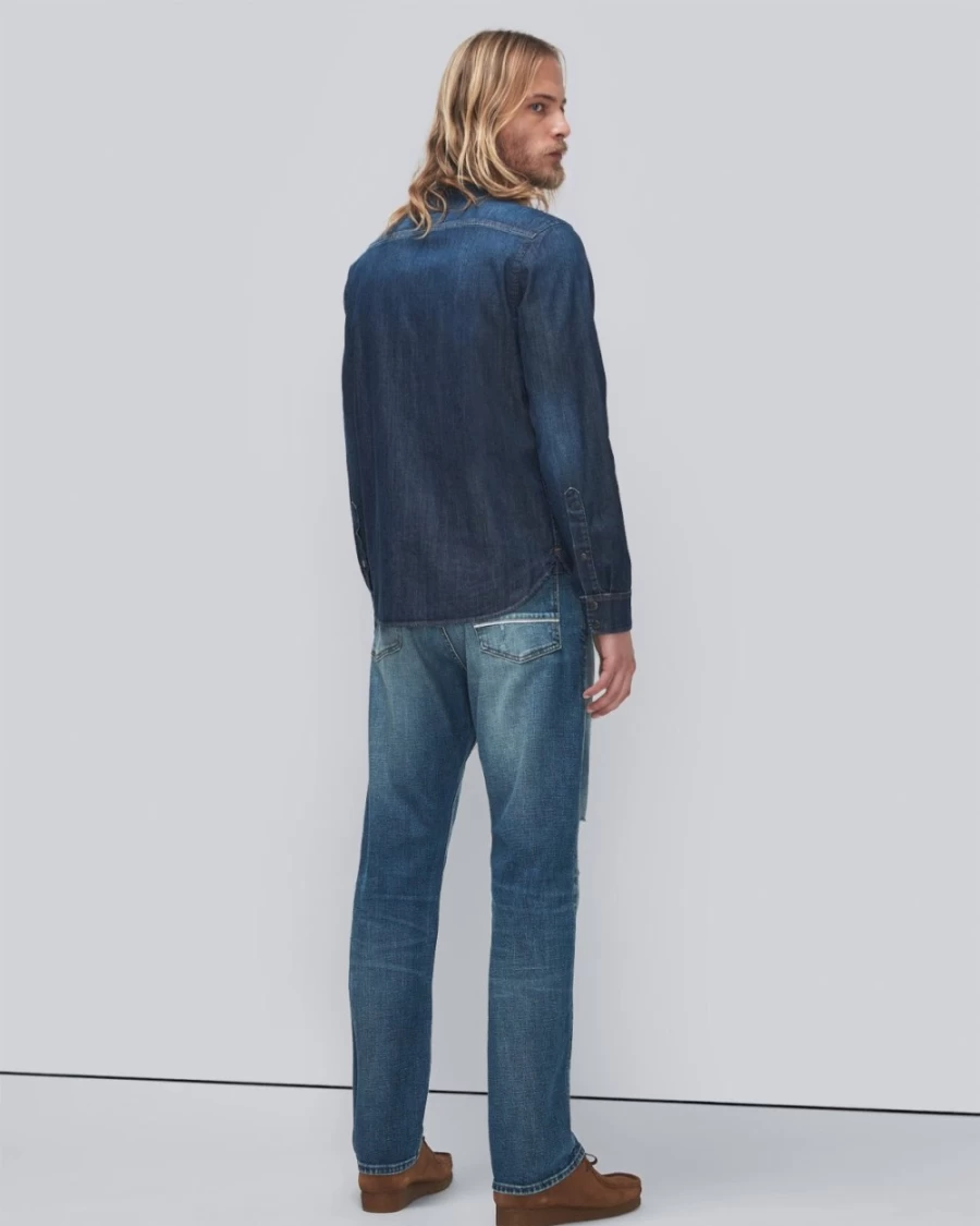 7 For All Mankind Men's Selvedge Cooper J Horizon Destroyed Jeans