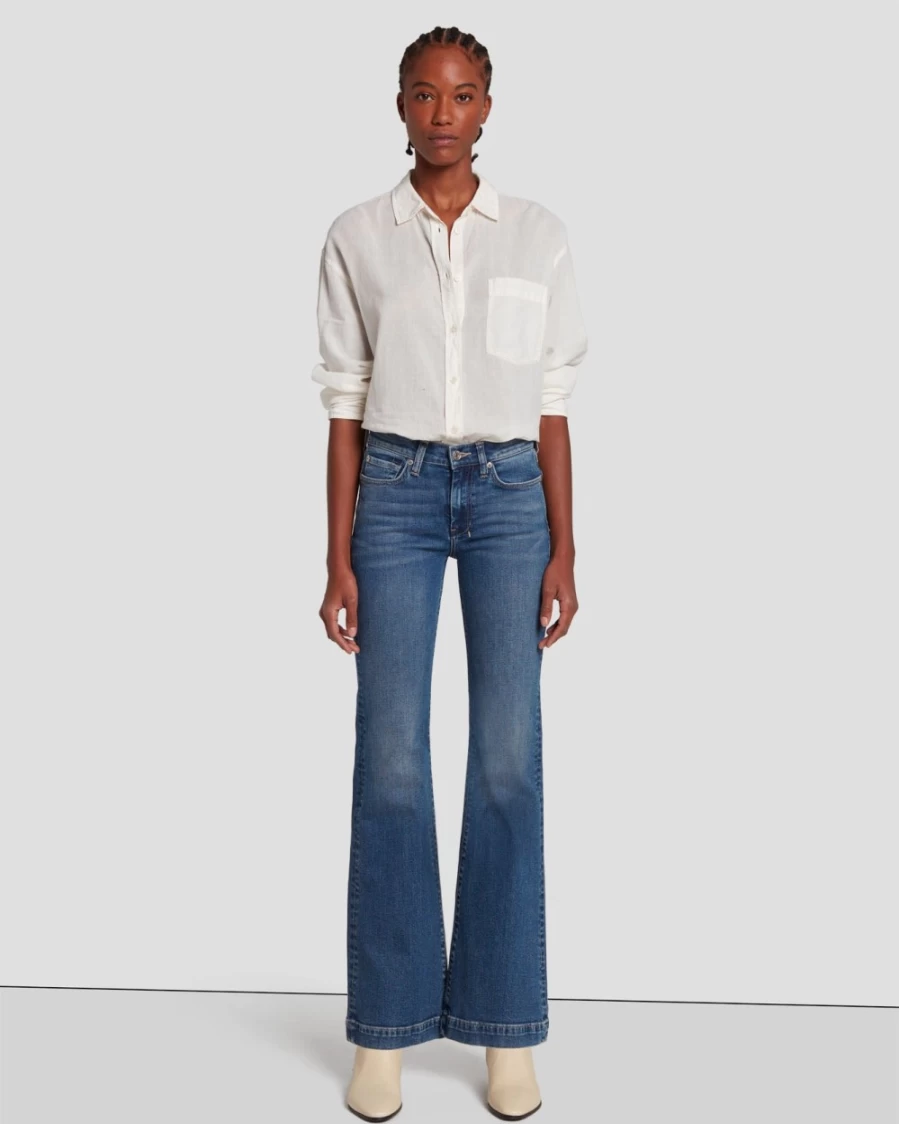 7 For All Mankind Women's Tailorless Dojo Dark Denim Jeans in New York