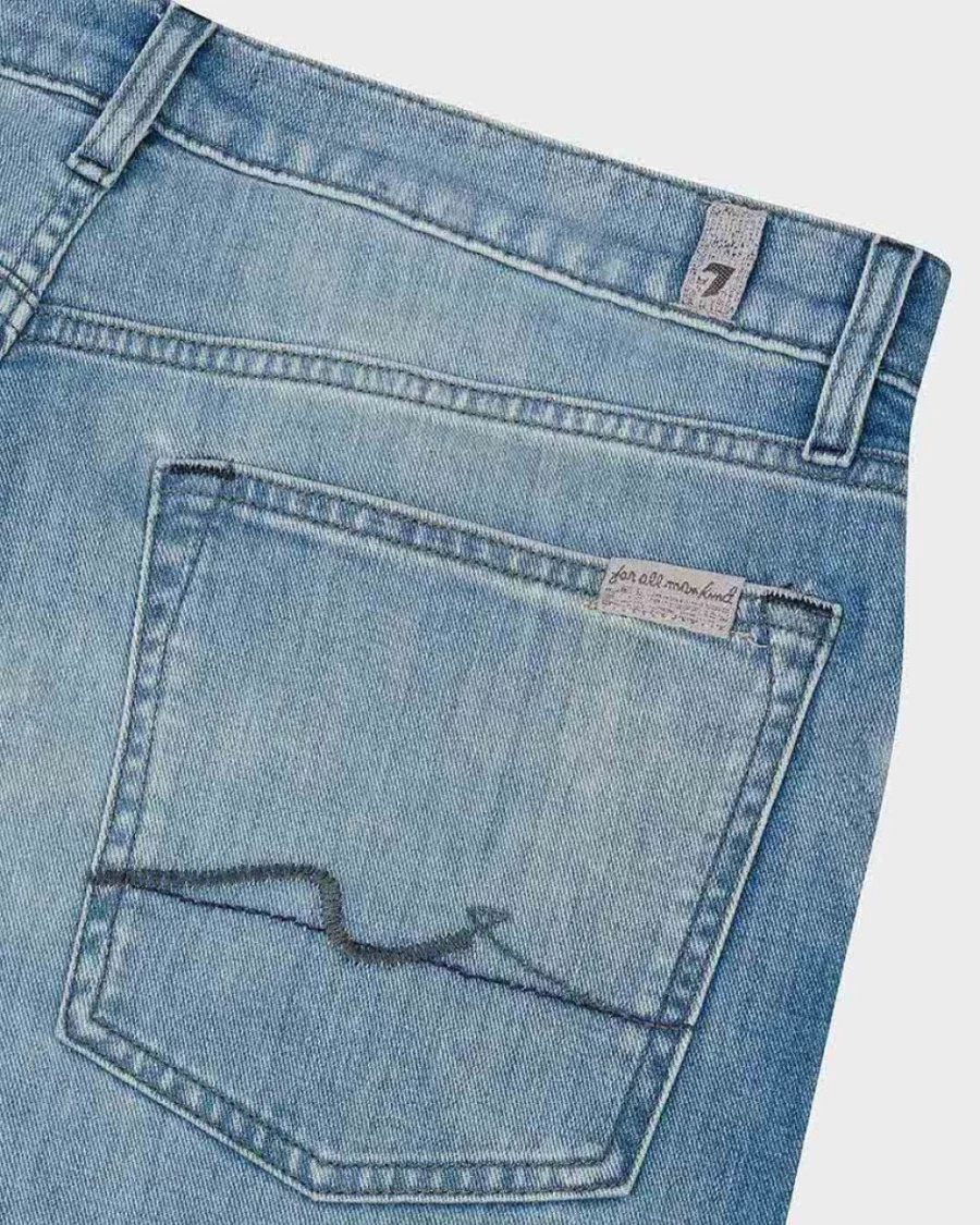7 For All Mankind Men's Luxe Performance Slim Fit Jeans in New River Wash