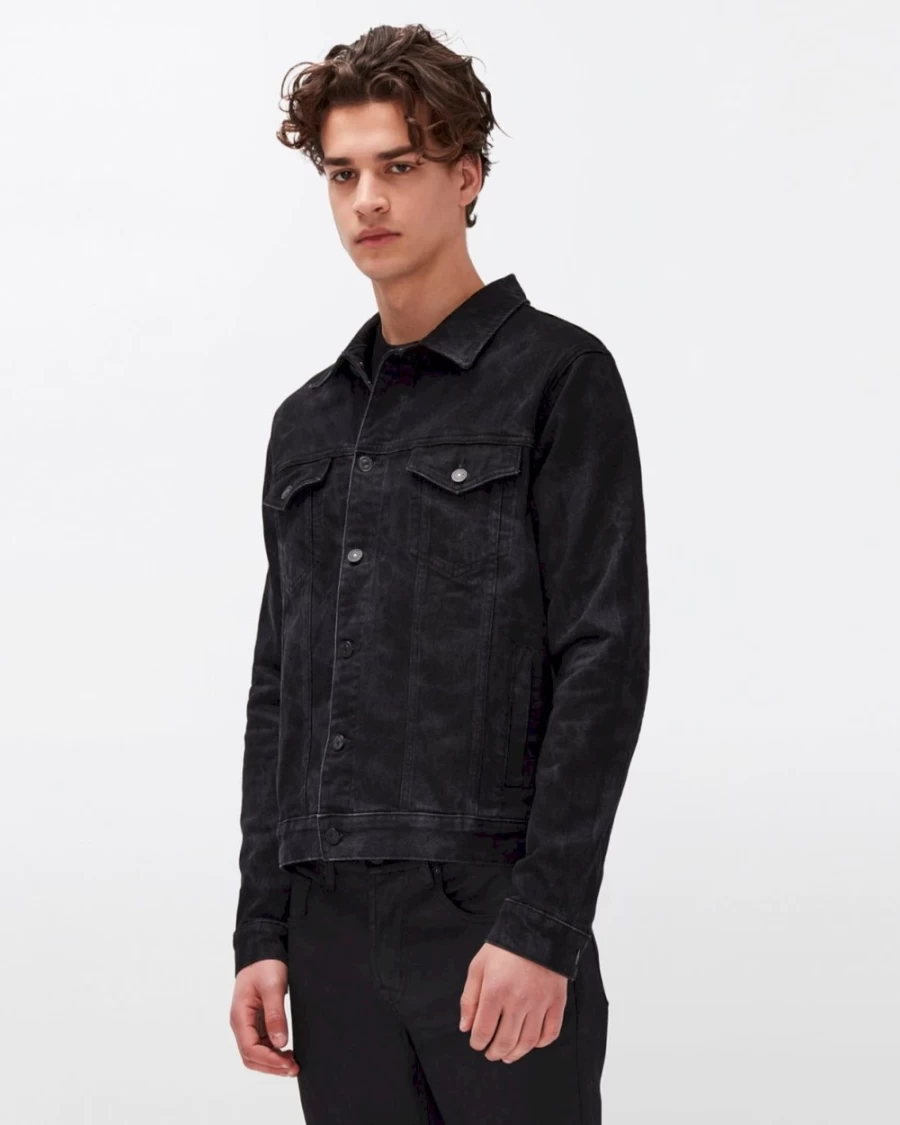 7 For All Mankind Men's American Vintage Perfect Trucker Denim Jacket in Vico Wash