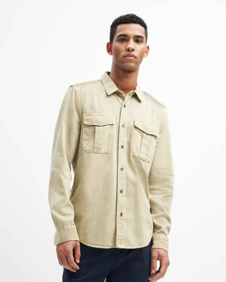 7 For All Mankind Men's Sand Double Pocket Shirt
