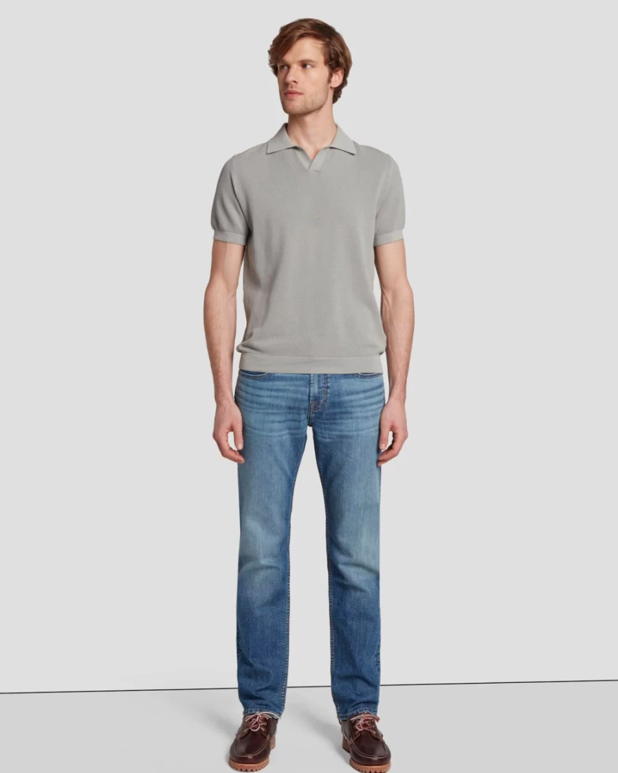 7 For All Mankind Men's Airweft Straight Fit Jeans in Alameda Wash