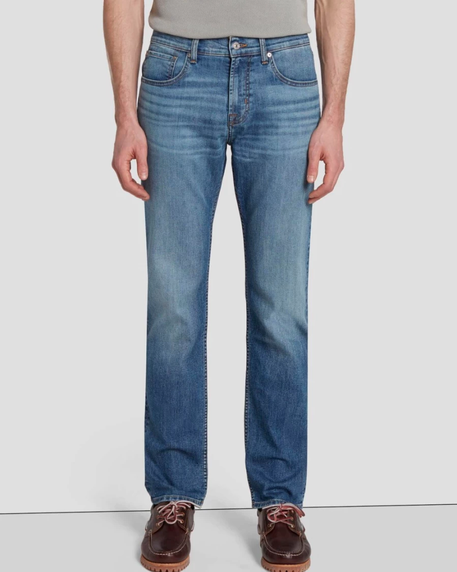7 For All Mankind Men's Airweft Straight Fit Jeans in Alameda Wash