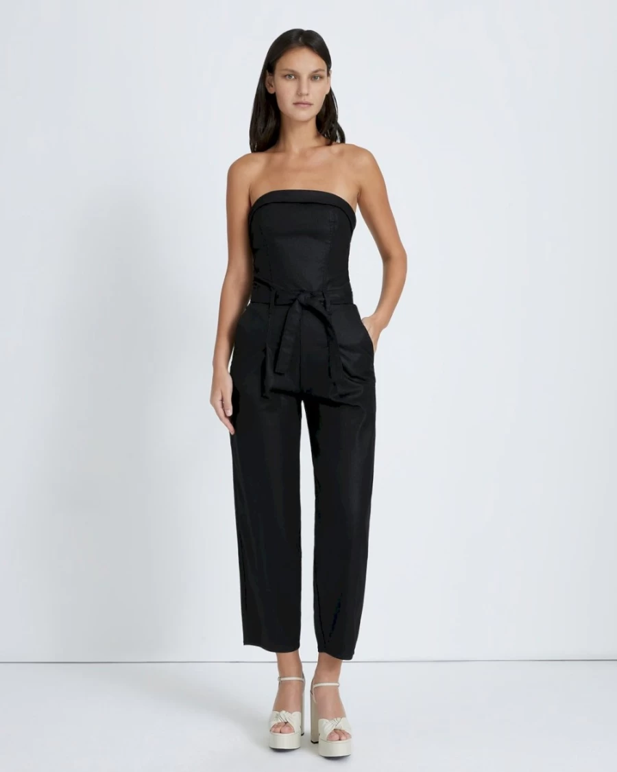 7 For All Mankind Women's Coated Balloon Leg Jumpsuit - Rabbit Hole Style